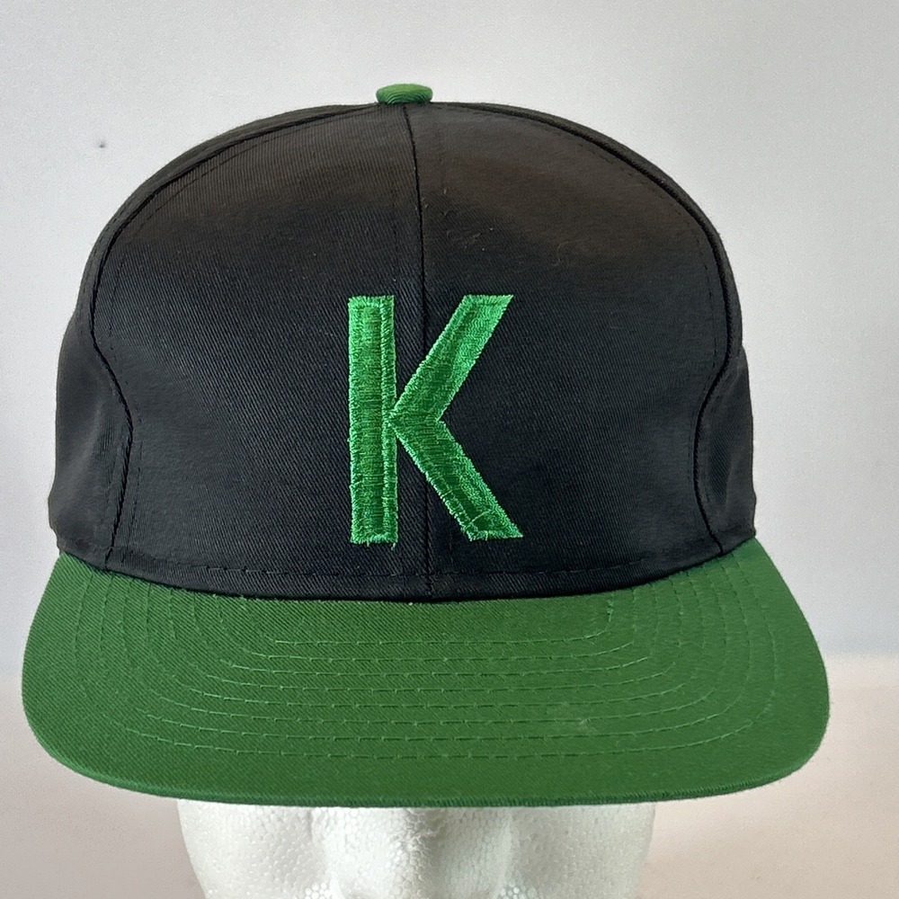 Vintage Kool Cigarettes Hat Cap Snap Back Embroidered Block Head 90's Black